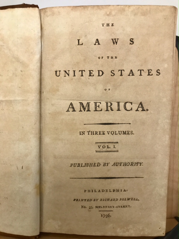 COPYRIGHT ACT OF 1790 (First Copyright Law) Statutes and Stories