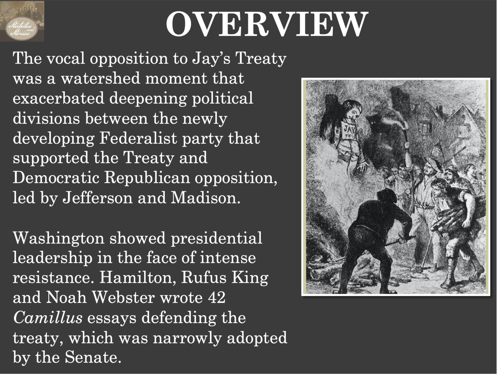 Aftermath of the jay treaty: responses, ratification, and impl, jay ...